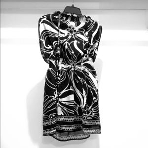 Black and white woman’s dress